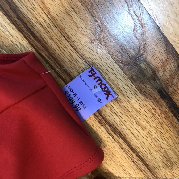 Bailey 44 NWT Red Linebacker Dress. Mesh waist - Picture 8 of 12